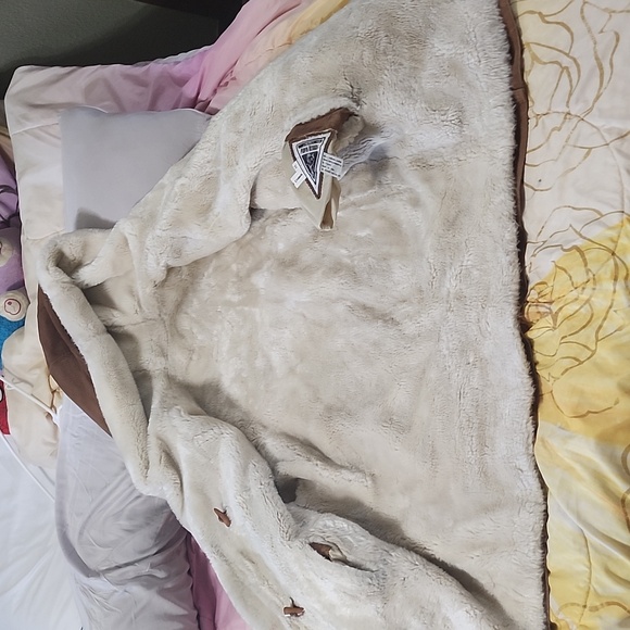 COPY - J.Percy For Marvin Richards Suede Faux Fur Lined Hooded Coat - Picture 2 of 7